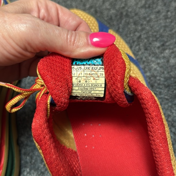 HOKA ONE ONE Men's X EG Bondi B Running Sneaker Shoes, Multicolor men’s size 11 - Picture 5 of 7